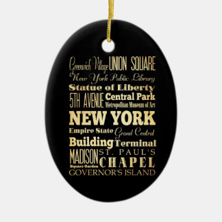 ニューヨーク州のタイポグラフィの芸術のニューヨークシティ セラミックオーナメント