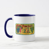 ニューヨーク州のブドウの広告のヴィンテージのラベル マグカップ (左)