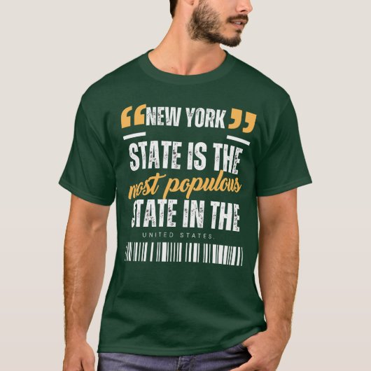 ニューヨーク州のプライドTシャツ - 人口最多の州 Tシャツ (正面)