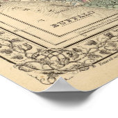 ニューヨーク州の地図バイミッチェル ポスター (角)