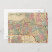 ニューヨーク州の地図バイミッチェル ポストカード (正面/裏面)