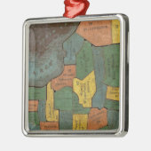 ニューヨーク州の地理的な分析 メタルオーナメント (左)