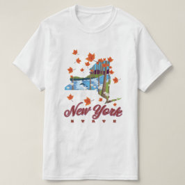 ニューヨーク州の旅行ポスター Tシャツ