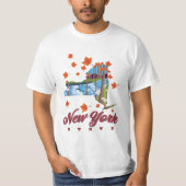 ニューヨーク州の旅行ポスター Tシャツ (正面)