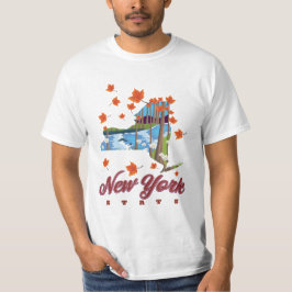 ニューヨーク州の旅行ポスター Tシャツ