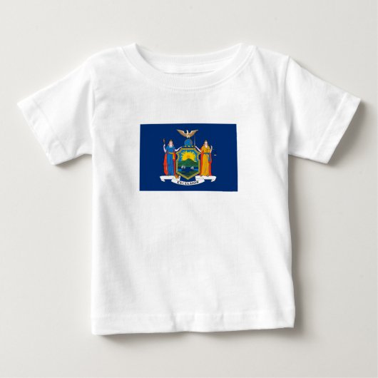 ニューヨーク州の旗 ベビーTシャツ (正面)