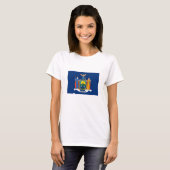 ニューヨーク州の旗 Tシャツ (正面フル)