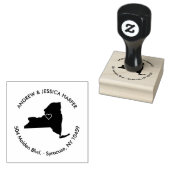 ニューヨーク州の移動案内アドレススタンプ ラバースタンプ (押印)