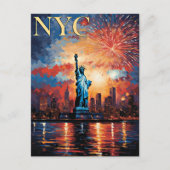 ニューヨーク州の自由の女神 ポストカード (正面)