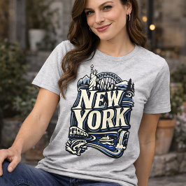ニューヨーク州の誇り エンパイアステート ランドマーク アート Tシャツ