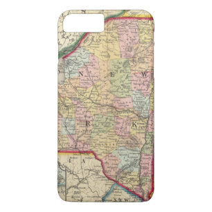 ニューヨーク州の郡地図 iPhone 8 PLUS/7 PLUSケース