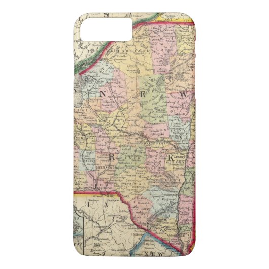 ニューヨーク州の郡地図 Case-Mate iPhoneケース (裏面)