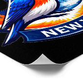 ニューヨーク州の鳥 耐性 ブルーバード NY 抵抗 ポスター (角)