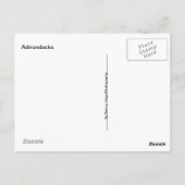 ニューヨーク州アディロンダックのヴィンテージバーン ポストカード (裏面)