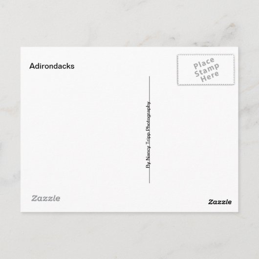 ニューヨーク州アディロンダックのヴィンテージバーン ポストカード (裏面)