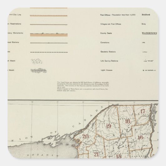 ニューヨーク州アトラス スクエアシール (正面)