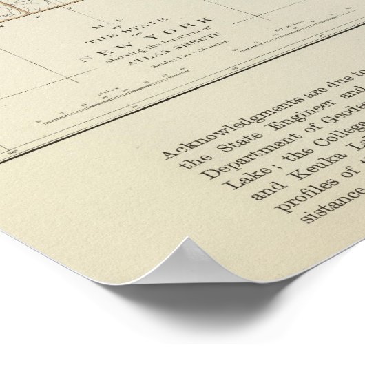 ニューヨーク州アトラス ポスター (角)