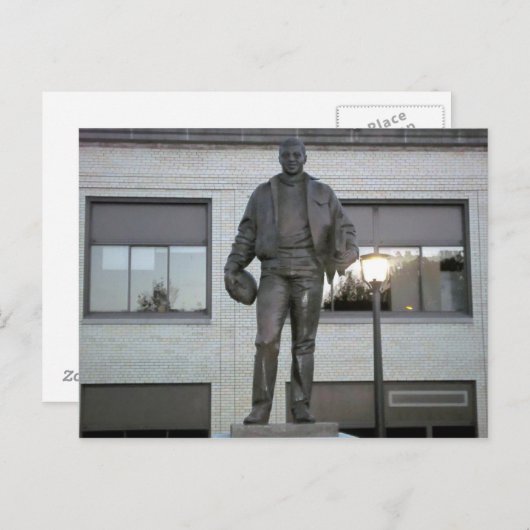 ニューヨーク州エルミラにあるアーニー・デイビス記念像 ポストカード (正面/裏面)