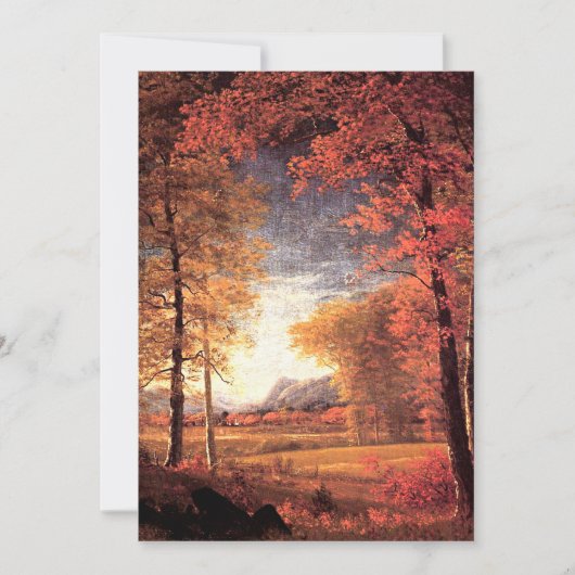 ニューヨーク州オネイダ郡アメリカの秋 カード (正面)
