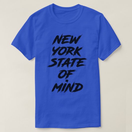 ニューヨーク州オブマインドタイポグラフィ Tシャツ (デザイン正面)