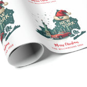 ニューヨーク州カスタムメリークリスマスホリデイ ラッピングペーパー (ロールコーナー)