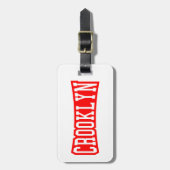 ニューヨーク州クロックリン ラゲッジタグ (正面縦)