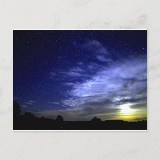 ニューヨーク州ケンブリッジの月昇り ポストカード (正面)