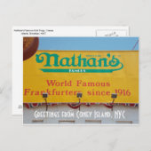 ニューヨーク州コニー島からの挨拶1 ポストカード (正面/裏面)