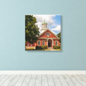 ニューヨーク州ジョーンズタウンのフルトン郡コートハウス キャンバスプリント (インサイチュ (ウッドフロア))