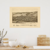 ニューヨーク州セントジョンズビルの地図 – 1890 ポスター (キッチン)