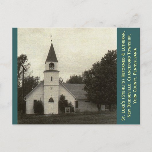 ニューヨーク州セント・ルークのリフォーム&ルーテル教会 ポストカード (正面)