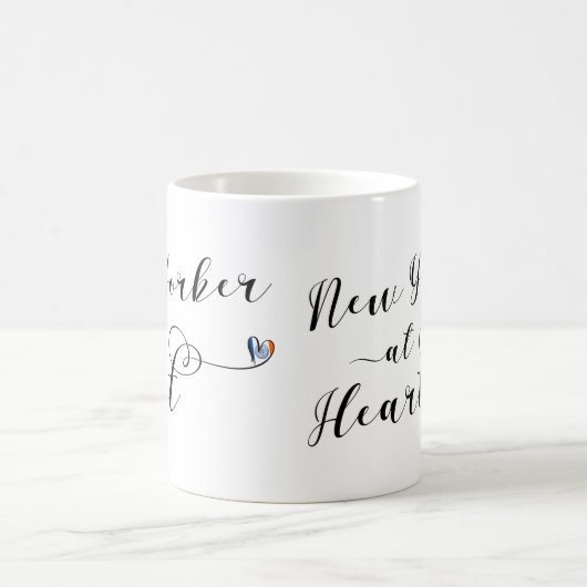 ニューヨーク州ニューヨーカーハートマグ コーヒーマグカップ (中央)