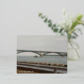 ニューヨーク州バッファローの平和橋 箔シーズンポストカード (立ち正面)