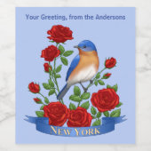 ニューヨーク州バードアンドフラワー ワインラベル (シングルラベル)