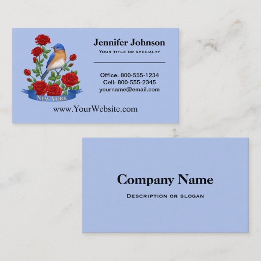 ニューヨーク州バードアンドフラワー 名刺 (正面/裏面)