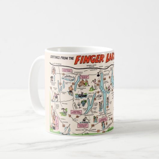ニューヨーク州フィンガーレイクス コーヒーマグカップ (正面左)