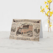 ニューヨーク州ブルックリンにあるH&H.リインズ蒸留所建物 カード (黄色い花)