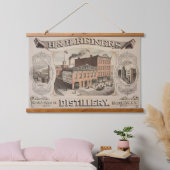 ニューヨーク州ブルックリンにあるH&H.リインズ蒸留所建物 吊り下げ型タペストリー (寝室)