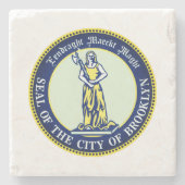 ニューヨーク州ブルックリン特別区のシール ストーンコースター (正面)