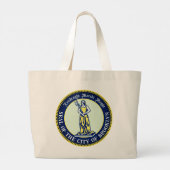 ニューヨーク州ブルックリン特別区のシール ラージトートバッグ (裏面)