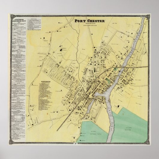 ニューヨーク州ポートチェスター ポスター (正面)