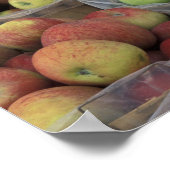 ニューヨーク州マッキントッシュのバスケット入りリンゴ ポスター (角)