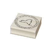 ニューヨーク州マップ差出人住所ウッドアートスタンプ ラバースタンプ (スタンプ)