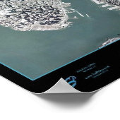 ニューヨーク州マンハッタン(NY)宇宙衛星ポストより ポスター (角)