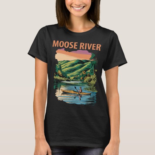 ニューヨーク州ムースリバー、景観、旅行 Tシャツ (正面)