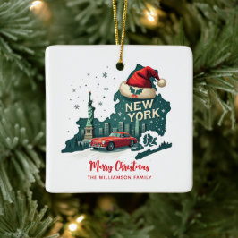 ニューヨーク州メリークリスマスカスタムホリデーホテル セラミックオーナメント