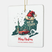 ニューヨーク州メリークリスマスカスタムホリデーホテル セラミックオーナメント (左)