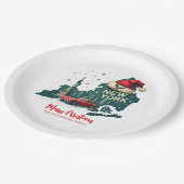 ニューヨーク州メリークリスマスカスタムホリデーホテル ペーパープレート (アングル)