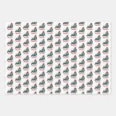 ニューヨーク州メリークリスマスカスタム文字 ラッピングペーパーシート (正面2)