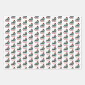 ニューヨーク州メリークリスマスカスタム文字 ラッピングペーパーシート (正面)